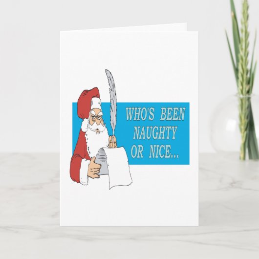 Naughty of Nice Feestdagen Kaart (Voorkant)
