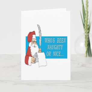 Naughty of Nice Feestdagen Kaart