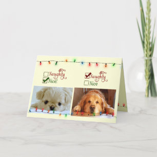 Naughty of Nice Feestdagen Kaart