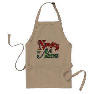 Naughty of Nice Fun kerstapron Standaard Schort