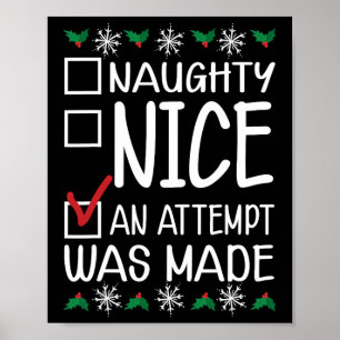 Naughty of Nice Funny Er werd een poging gedaan om Poster