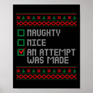 Naughty of Nice Funny Er werd een poging gedaan om Poster
