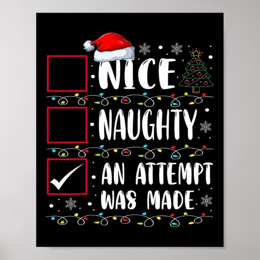 Naughty of Nice Funny Er werd een poging gedaan om Poster (Voorkant)