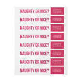 Naughty of Nice Funny Holiday Return Address Label (Vel)