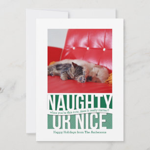 Naughty of Nice Funny kerstkaart
