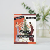 Naughty of Nice, , Funny, Kerstmis Briefkaart (Staand voorkant)