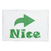 Naughty of Nice Funny Kerstmis Kussensloop (Achterkant-Links)