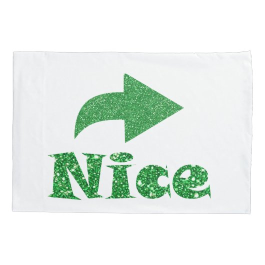 Naughty of Nice Funny Kerstmis Kussensloop (Achterkant-Links)