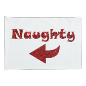 Naughty of Nice Funny Kerstmis Kussensloop (Achterkant-Rechts)