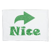 Naughty of Nice Funny Kerstmis Kussensloop (Voorkant-Links)