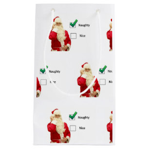 Naughty of Nice Gift Bag Klein Cadeauzakje