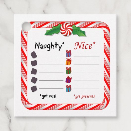 Naughty of Nice Gift Labels (Voorkant)