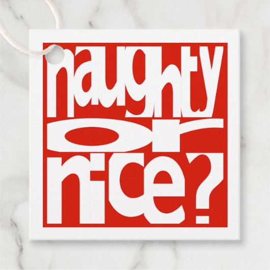 Naughty of Nice Gift Labels (Voorkant)