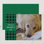 Naughty of Nice Green Play PRETTIGE FEESTDAGEN Feestdagenkaart (Voorkant / Achterkant)