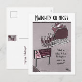 Naughty of Nice Holiday Briefkaart (Voorkant / Achterkant)