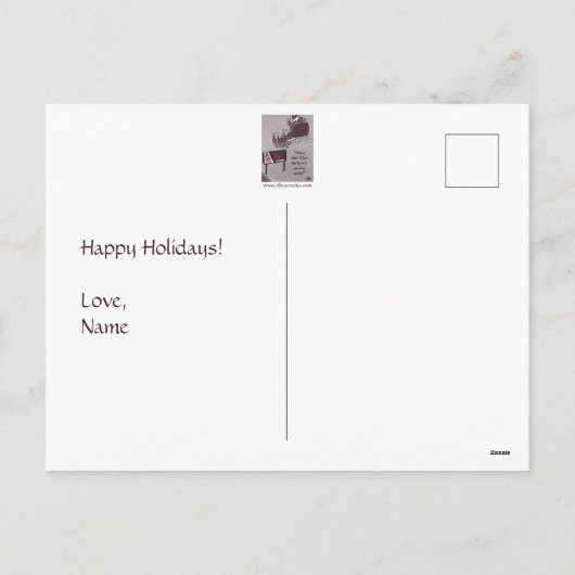 Naughty of Nice Holiday Briefkaart (Achterkant)