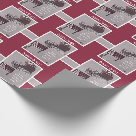 Naughty of Nice Holiday Cadeaupapier (Hoek)