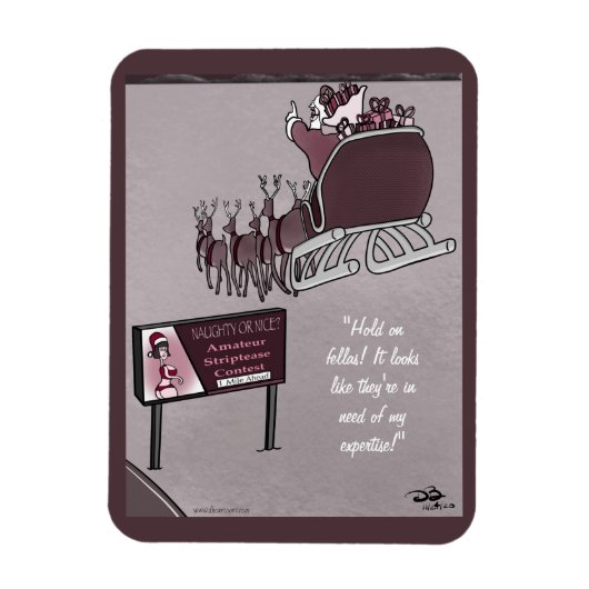 Naughty of Nice Holiday Magnet Magneet (Verticaal)