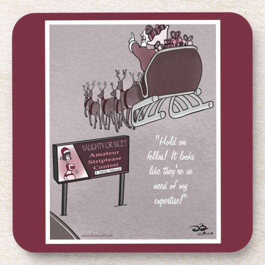 Naughty of Nice Holiday Onderzetter (Voorkant)