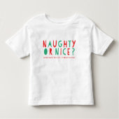 Naughty of Nice | Holiday Toddler T-Shirt (Voorkant)