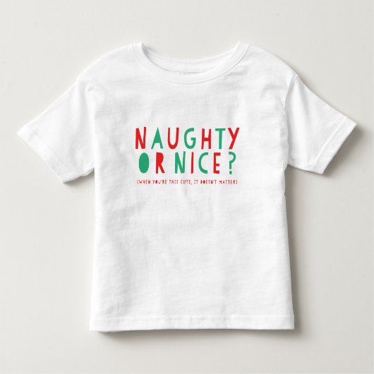 Naughty of Nice | Holiday Toddler T-Shirt (Voorkant)