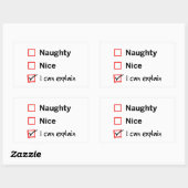 Naughty of Nice - Ik kan het uitleggen Rechthoekige Sticker (Vel)