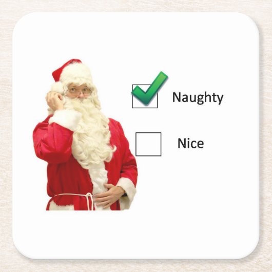 Naughty of Nice Kartonnen Onderzetters (Voorkant)