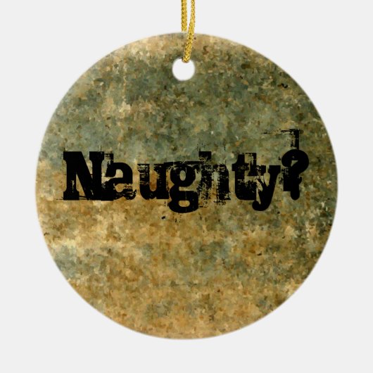 Naughty of Nice Keramisch Ornament (Voorkant)