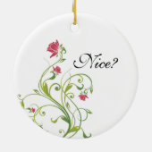 Naughty of Nice Keramisch Ornament (Achterkant)