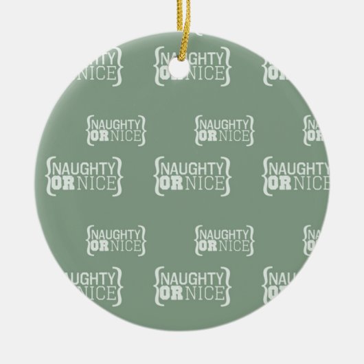 Naughty of Nice Keramisch Ornament (Voorkant)