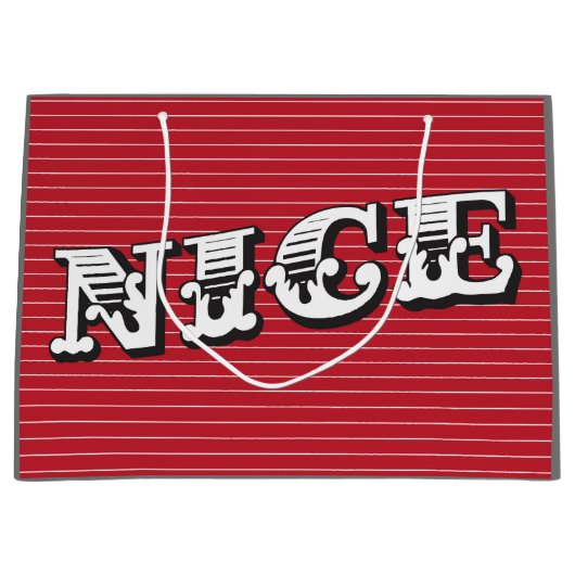 Naughty of Nice kerstcadeautas Large Cadeautasje (Voorkant)