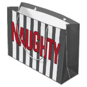Naughty of Nice kerstcadeautas Large Cadeautasje (Achterkant Gekanteld)