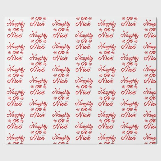 Naughty of Nice Kerstmis Cadeaupapier (Vlak)