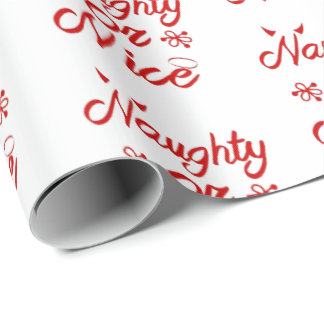 Naughty of Nice Kerstmis Cadeaupapier