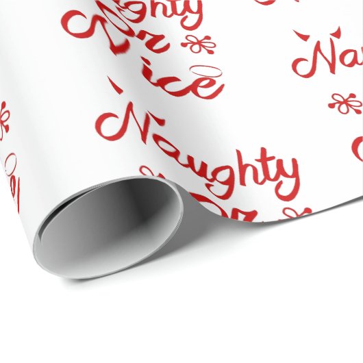 Naughty of Nice Kerstmis Cadeaupapier (Rol Hoek)