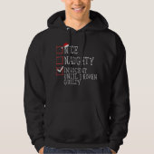 Naughty of Nice Kerstmis Hoodie (Voorkant)
