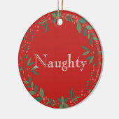 Naughty of Nice Kerstmis Keramisch Ornament (Links)