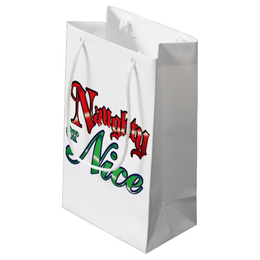  Naughty of Nice Klein Cadeauzakje (Achterkant Gekanteld)