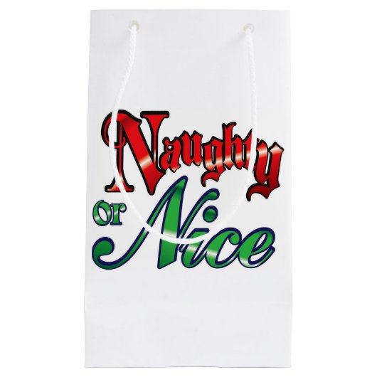Naughty of Nice Klein Cadeauzakje (Voorkant)
