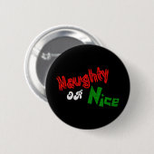 Naughty of Nice? Knoop Ronde Button 5,7 Cm (Voorkant /achterkant)