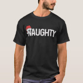 Naughty of Nice Matching Kerstparen Costume T-shirt (Voorkant)