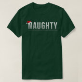 Naughty of Nice Matching Kerststellen Costum T-shirt (Design voorkant)
