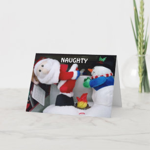 NAUGHTY OF NICE MERRY CHRISTMAS FEESTDAGEN KAART