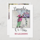Naughty of Nice met foto Feestdagenkaart (Voorkant / Achterkant)