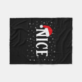 Naughty of Nice overeenkomend kerstkostuum Fleece Deken (Voorkant (Horizontaal))