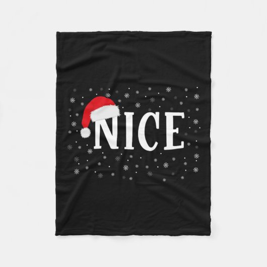 Naughty of Nice overeenkomend kerstkostuum Fleece Deken (Voorkant)