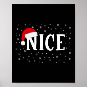 Naughty of Nice overeenkomend kerstkostuum Poster