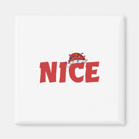 Naughty of Nice overeenkomend kerstparen kostuum Magneet (Voorkant)