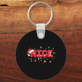 Naughty of Nice overeenkomend kerstparen kostuum Sleutelhanger (Voorkant)