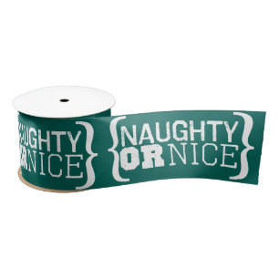 Naughty of Nice passen het kerstlint van de Kleure Satijnen Lint